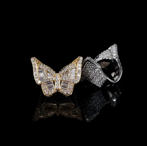 Baguette Butterfly Ring
