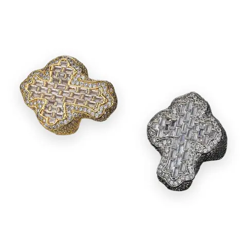 Baguette Cross Top Ring