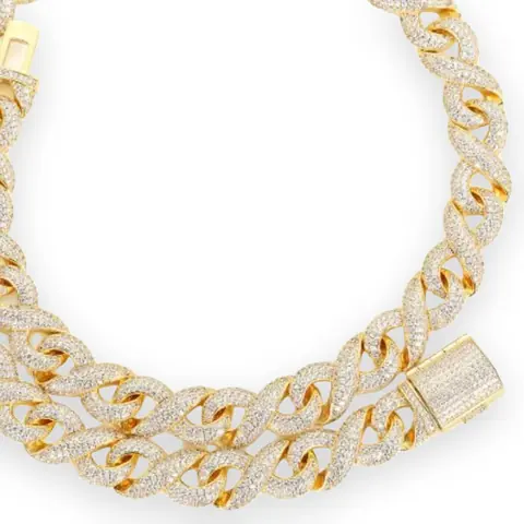 Bold Iced Infinity Link Chain