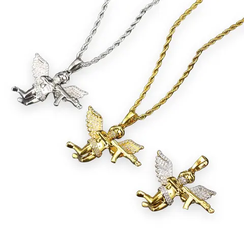 Cherub With Gun Pendant
