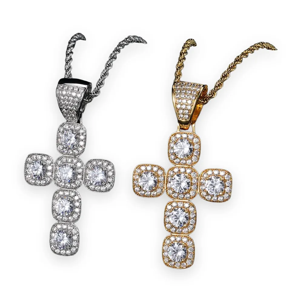 Cushion Halo Cluster Cross