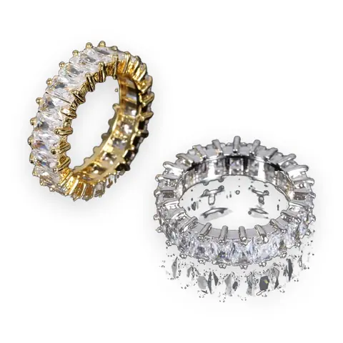 Emerald Cut Eternity Band