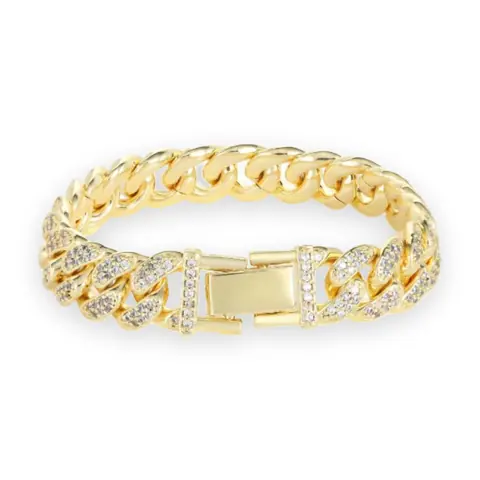 Half-Iced Cuban Chain / Bracelet