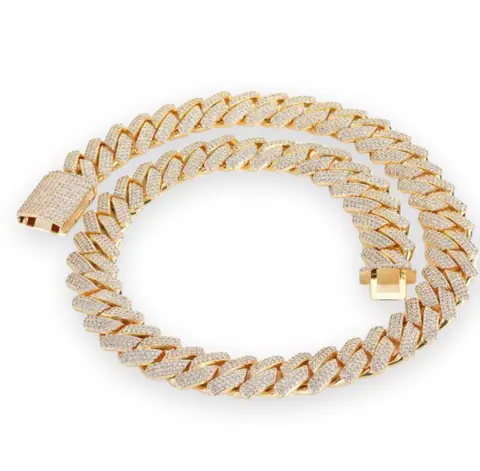 Heavy Prong Cuban Chain, 3-Row
