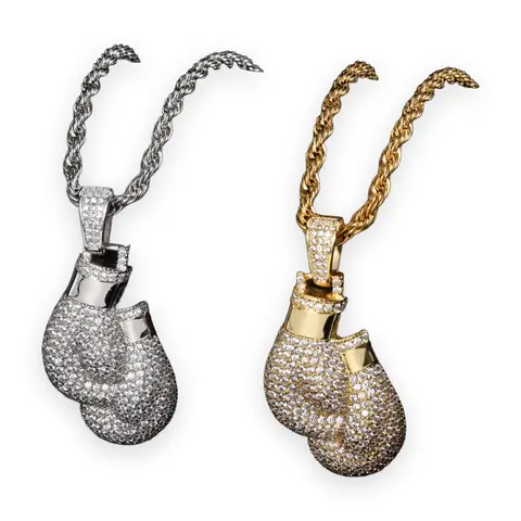 Iced Boxing Glove Pendant