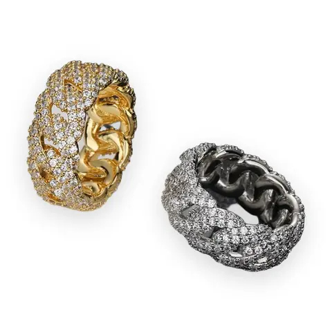Pave Cuban Link Band