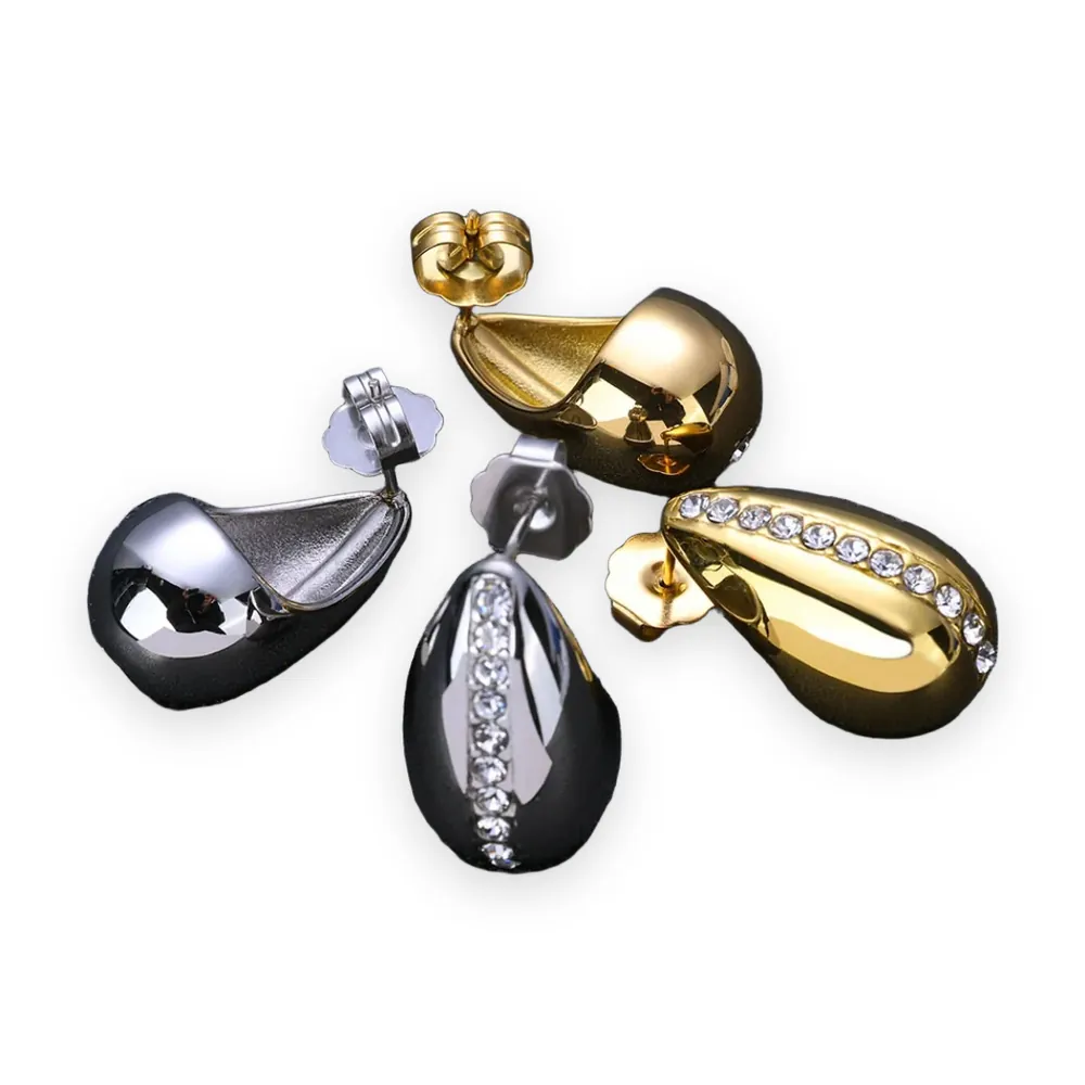 Puffed Teardrop Earrings