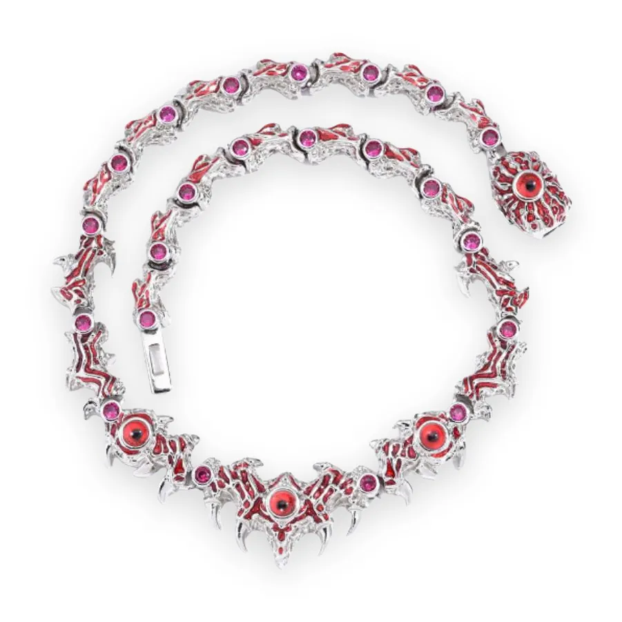 Red Enamel Demon Eye Chain, Standard