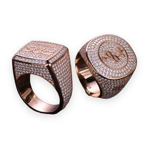 Script Monogram Pave Signet