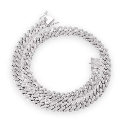 Sharp-Edge Prong Cuban Chain
