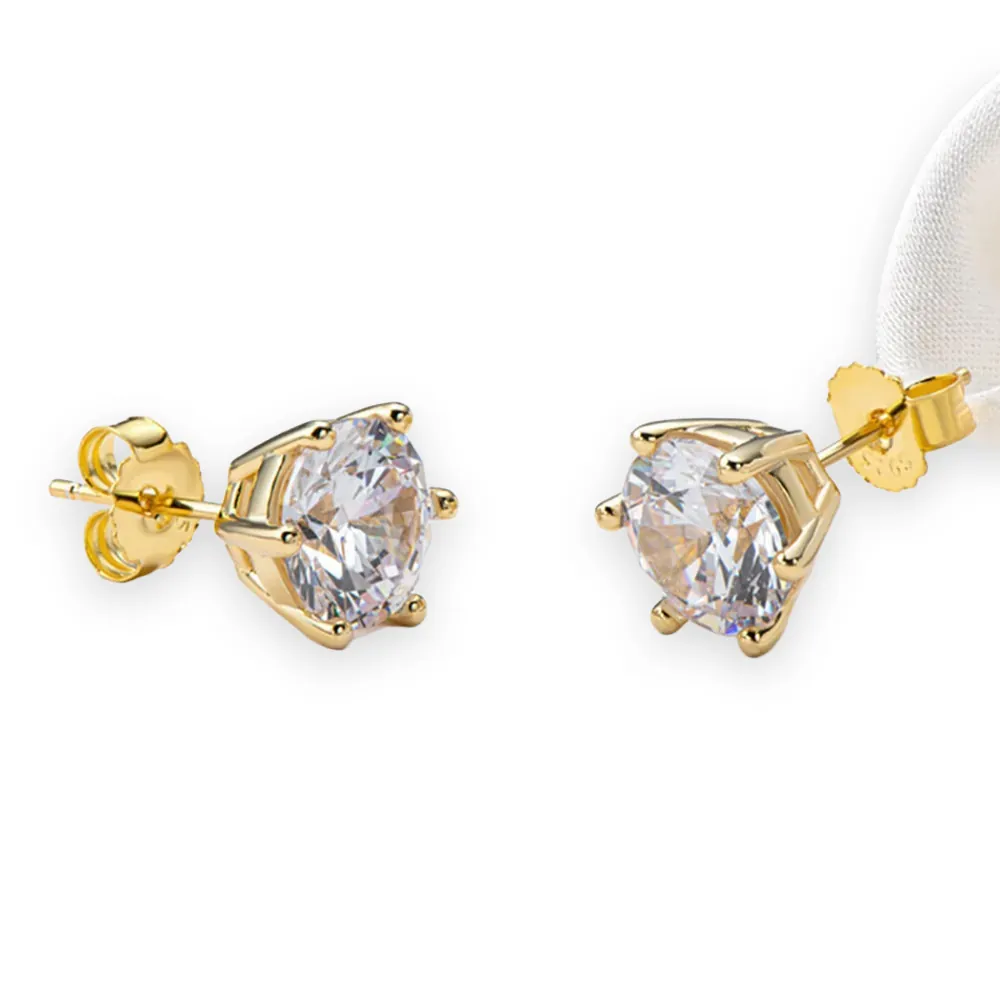 Six-Prong Solitaire Stud Earrings