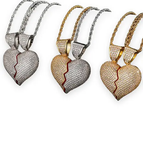 Split Heart Couples Pendant
